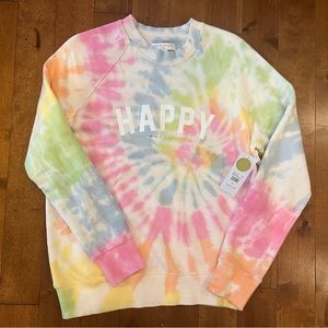 NWT Spiritual Gangster 'Happy' Old School Terry Sweatshirt